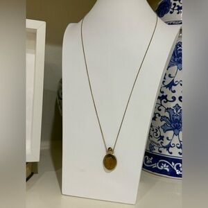 J. Jill Tigers Eye Necklace - Gold Tone Necklace